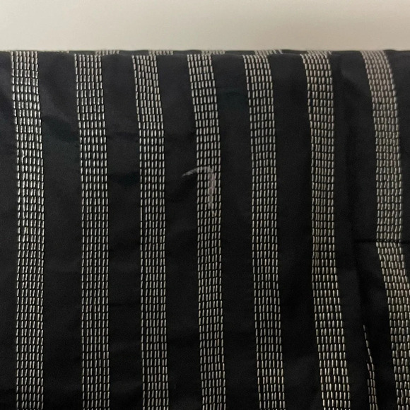 Samuel Dong Jacket Coat Womens Size Large Black White Striped Flare Sleeve - Picture 7 of 14